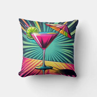 Coussin Pink cocktail Throw Cushion