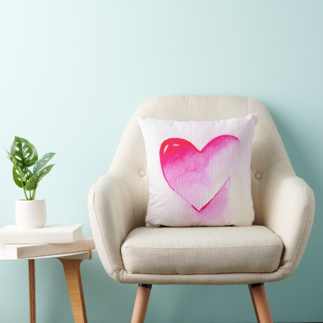 Coussin Pink coeur grunge pop amour moi (Chaise)