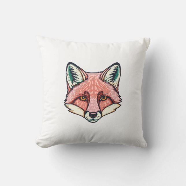 Coussin Pink fox Face (Recto)