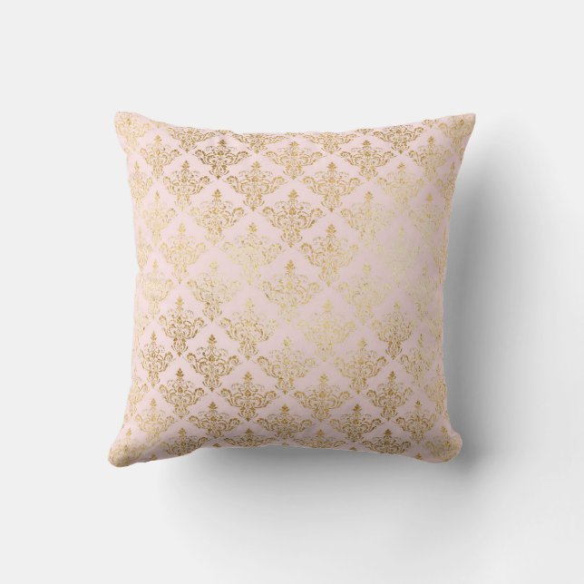 Coussin Pink & Gold Vintage Custom Design Jeu d'oreiller (Verso)