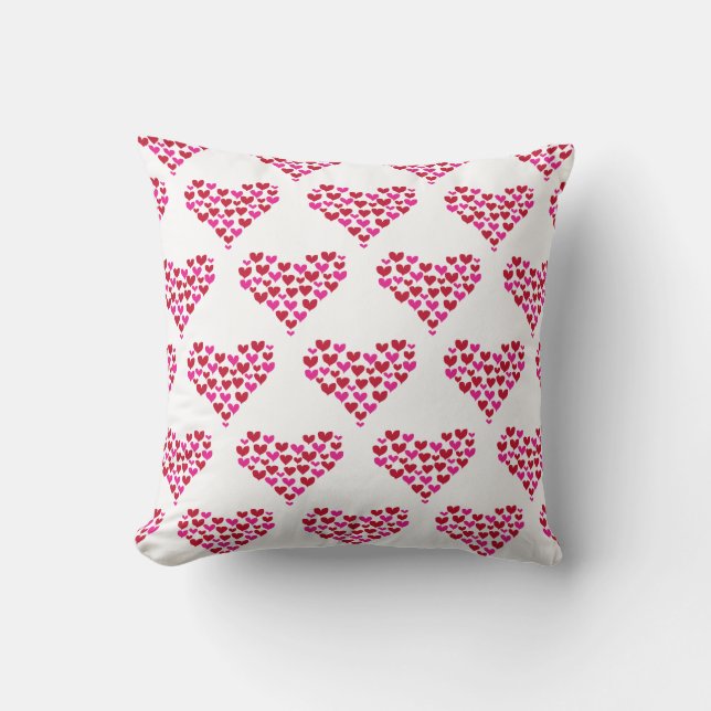 Coussin Pink Heart Motif Love Graphic (Recto)