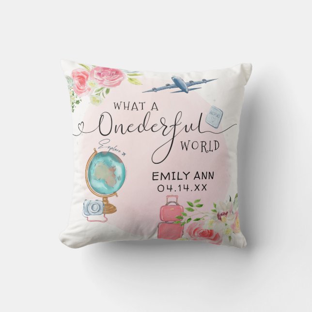 Coussin Pink ONE derful World Girls 1er premier anniversai (Recto)