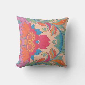 Coussin Pink & Orange Throw Pillow