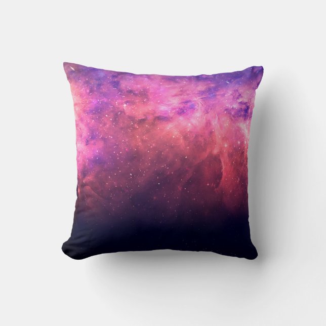 Coussin Pink Purple Starry Sky Cosmic Galaxy Sky Fire Glow (Recto)
