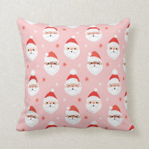 Coussin Pink Retro Santa Clause Wrapper Papier