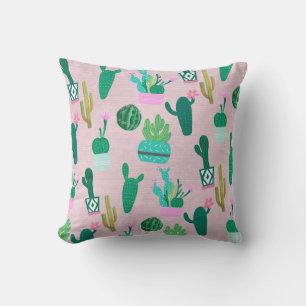 Coussin Pink Rustique Sud-Ouest Cactus Plantes