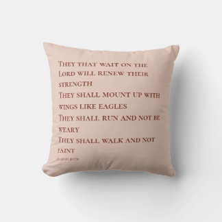 Coussin  Pink Scripture Verse Isaiah 40