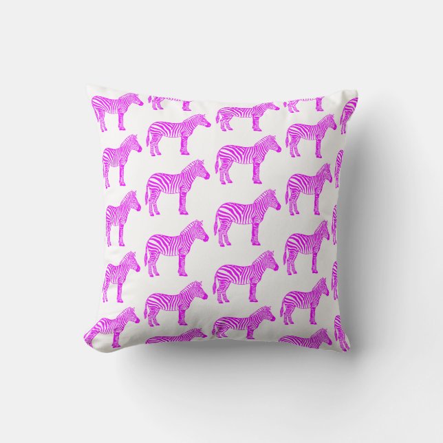 Coussin Pink Zebra  (Recto)