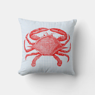Coussin Pique-nique de crabe de fruits de mer en été