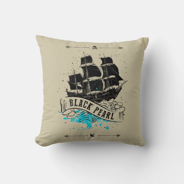 Coussin Pirates des Caraïbes 5| Black Pearl (Recto)