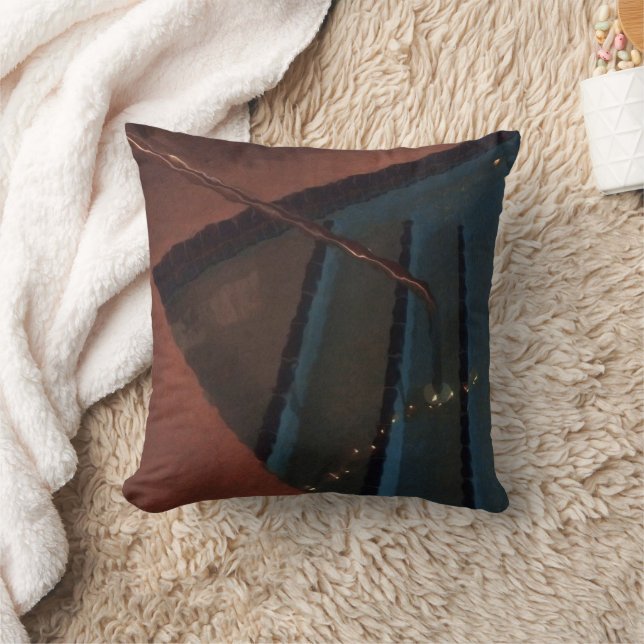 Coussin Piscine de nuit Abstraite (Couverture)