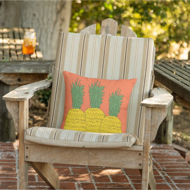 Coussin Piscine d'été Tropical Orange Piscine Porche Patio (Chaise)