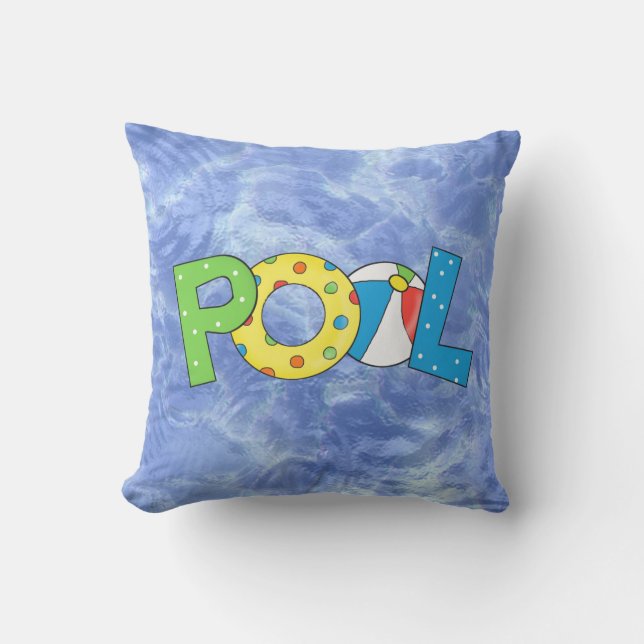 Coussin Piscine extérieure amusante (Recto)