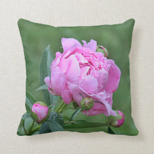 Coussin Pivoine rose