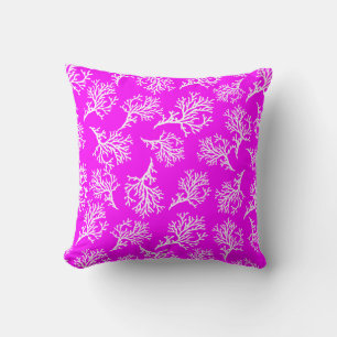Coussin PixDezines blanc+corail rose/do-it-yourself arrièr