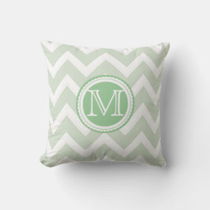 Coussin PixDezines do-it-yourself couleur chevron/vert de