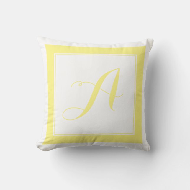 Coussin PixDezines do-it-yourself couleur/Monogramme (Recto)