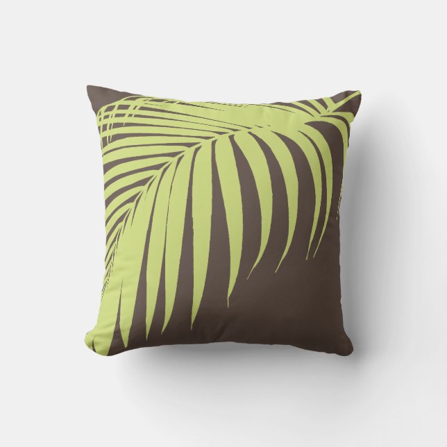 Coussin PixDezines frondes de palme/do-it-yourself couleur (Recto)