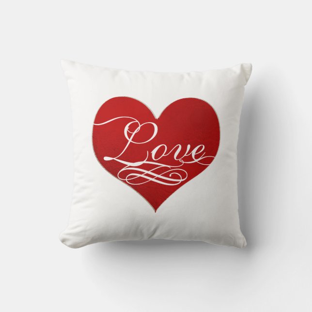 Coussin PixDezines Love Faux Rose Gold Heart/do-it-yoursel (Recto)