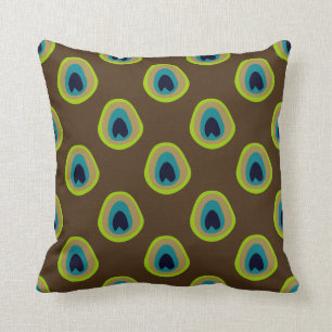Coussin PixDezines psychédélique paon/arrière - plan do-it