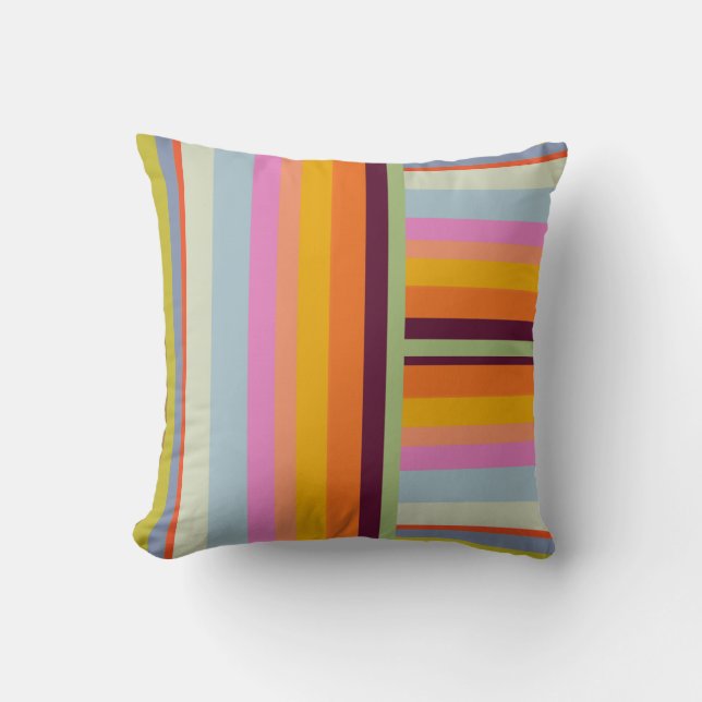 Coussin PixDezines rayures/do-it-yourself couleur (Recto)