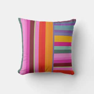 Coussin PixDezines rayures/do-it-yourself couleur