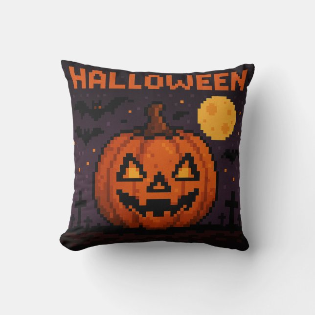 Coussin pixel art halloween pillow (Recto)