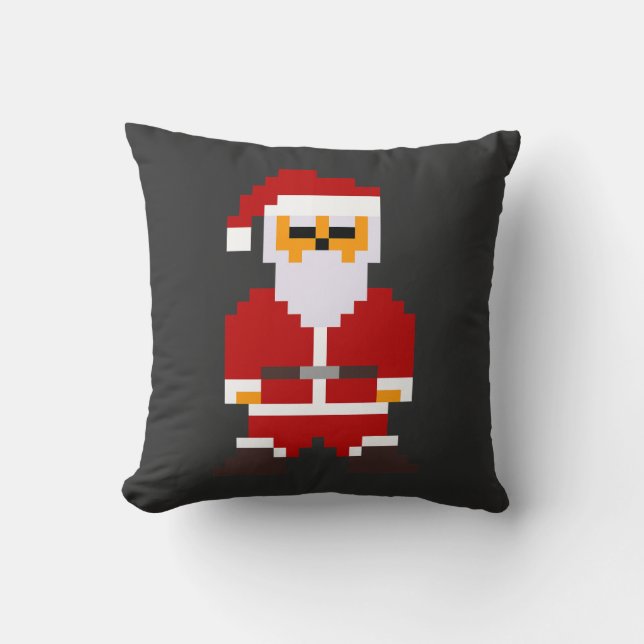 Coussin Pixel Pose Père Noël (Recto)