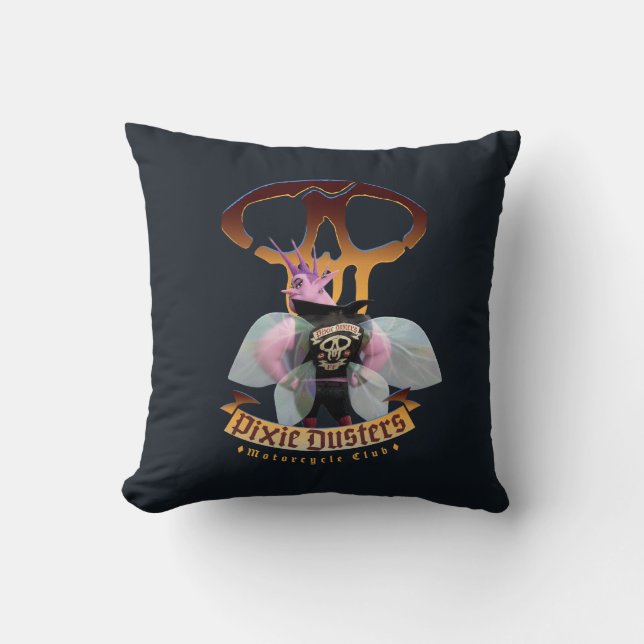 Coussin Pixie Dusters - Motorcycle Club (Recto)