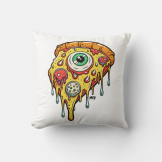 Coussin Pizza psychédélique
