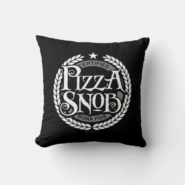 Coussin Pizza Snob - amusant amateur de pizza (Recto)