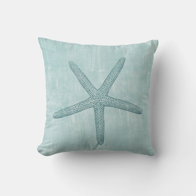 Coussin Plage Blue Ocean Starfish (Recto)