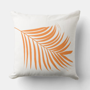 Coussin Plage côtière de Palm Arbre Orange Plage d'Art Tro