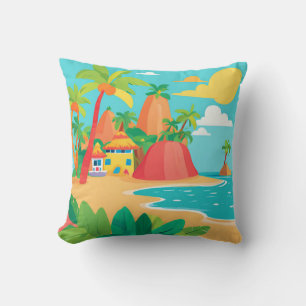 Coussin Plage de l'île tropicale Lancer l'oreiller