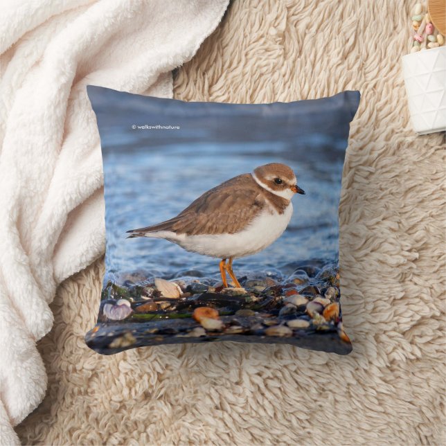 Coussin Plage de l'oiseau de rivage semi-palmé (Couverture)