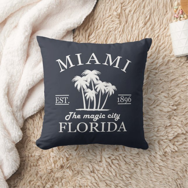 Coussin Plage de Miami City en Floride (Couverture)