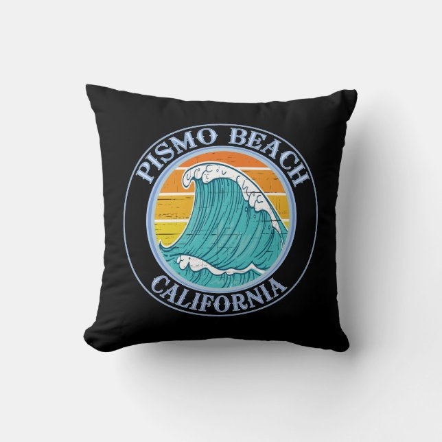 Coussin Plage de Pismo Californie (Recto)