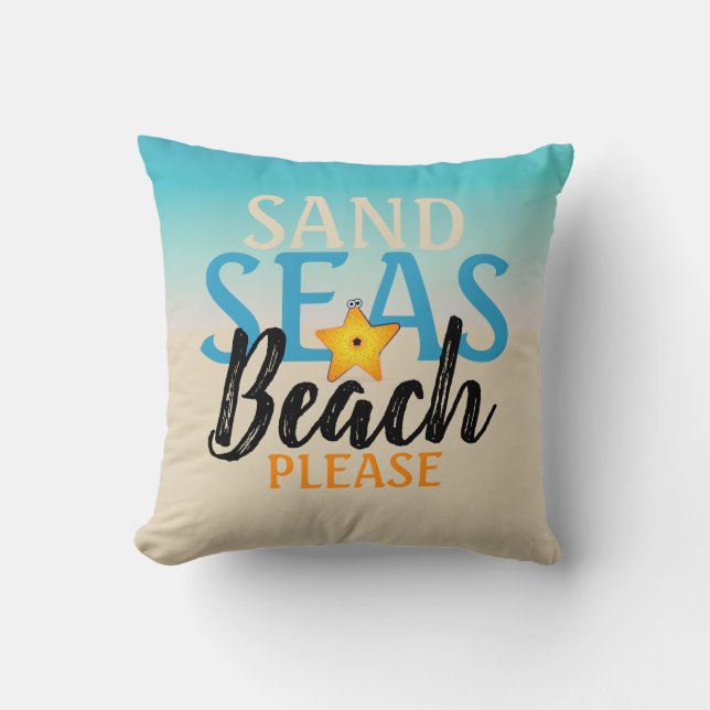 Coussin Plage de sable de Starfish (Recto)