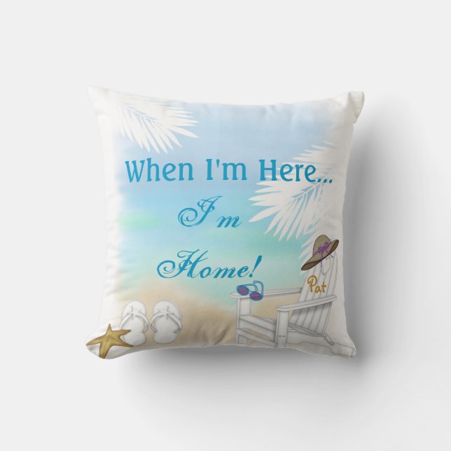 COUSSIN PLAGE PERSONNALISÉE PILLOWGIFT POUR L'AMANT DE (Recto)