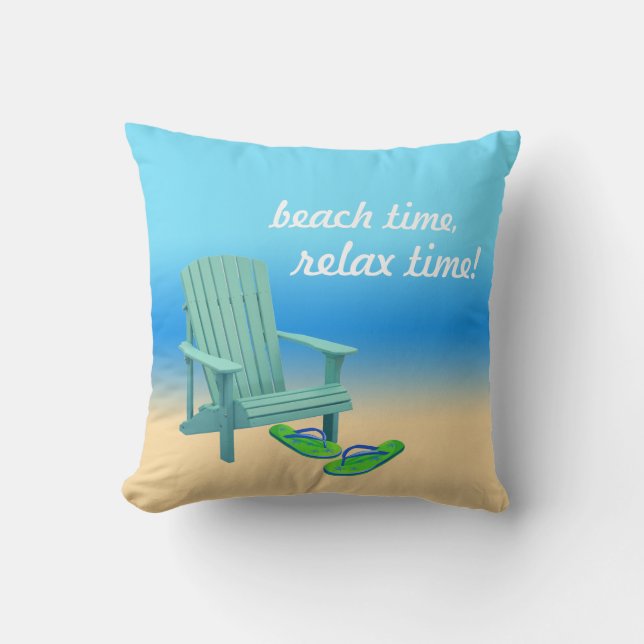 Coussin Plage, Relax Time ! (Recto)