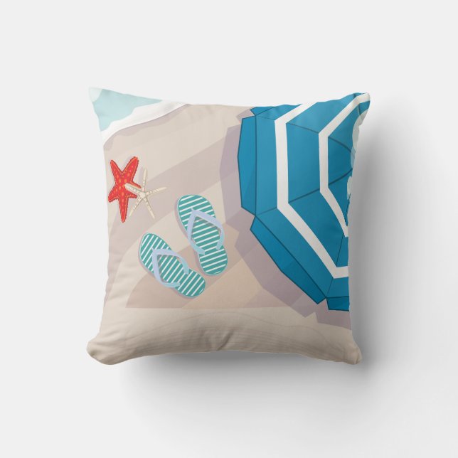 Coussin Plage tropicale (Recto)