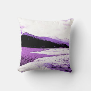 Coussin Plage Twilight en violet et violet