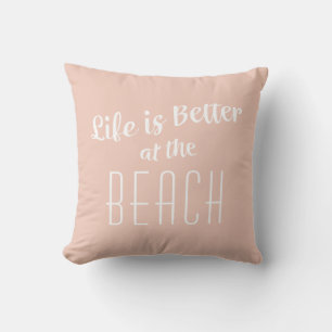 Coussin Plage Vie Mieux Cute Côtier Corail Nautique