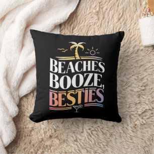 Coussin Plages Booze & Besties Coconut Tree été