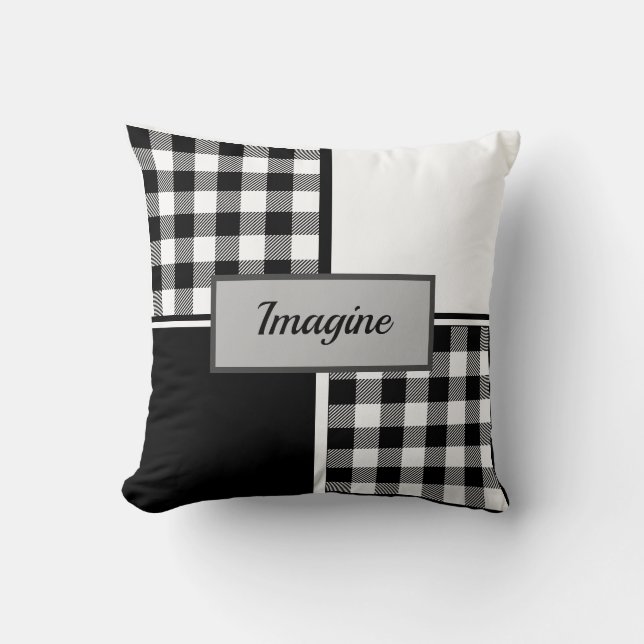 Coussin Plaid de Buffalo agricole (Recto)