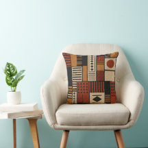 Plaid de décoration moderne Sherpa en mudcloth afr