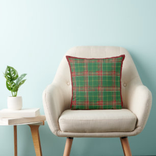 Coussin Plaid de Noël en rouge vert