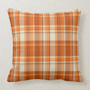 Coussin Plaid orange