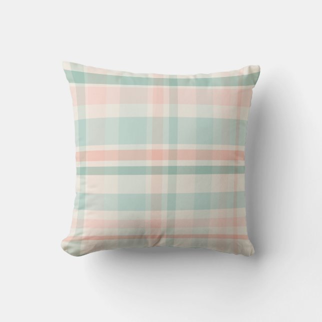 Coussin Plaid pastel doux un (Recto)