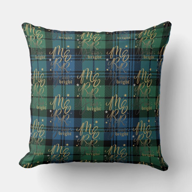 Coussin Plaid Rustic Campbell Merry et Bright Tartan (Recto)
